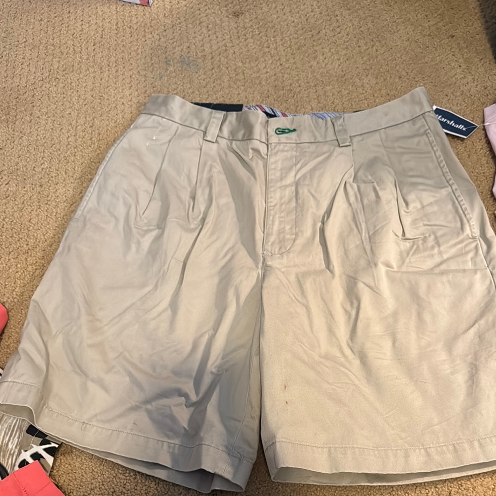 Tommy Hilfiger Tan Flat Front Shorts